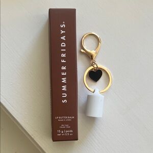 Summer Fridays Lip Balm with Gold Keychain